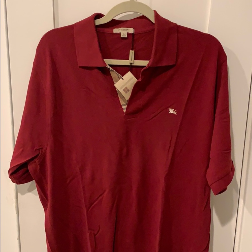 NWT Classic Burgundy Burberry Polo